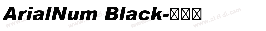 ArialNum Black字体转换